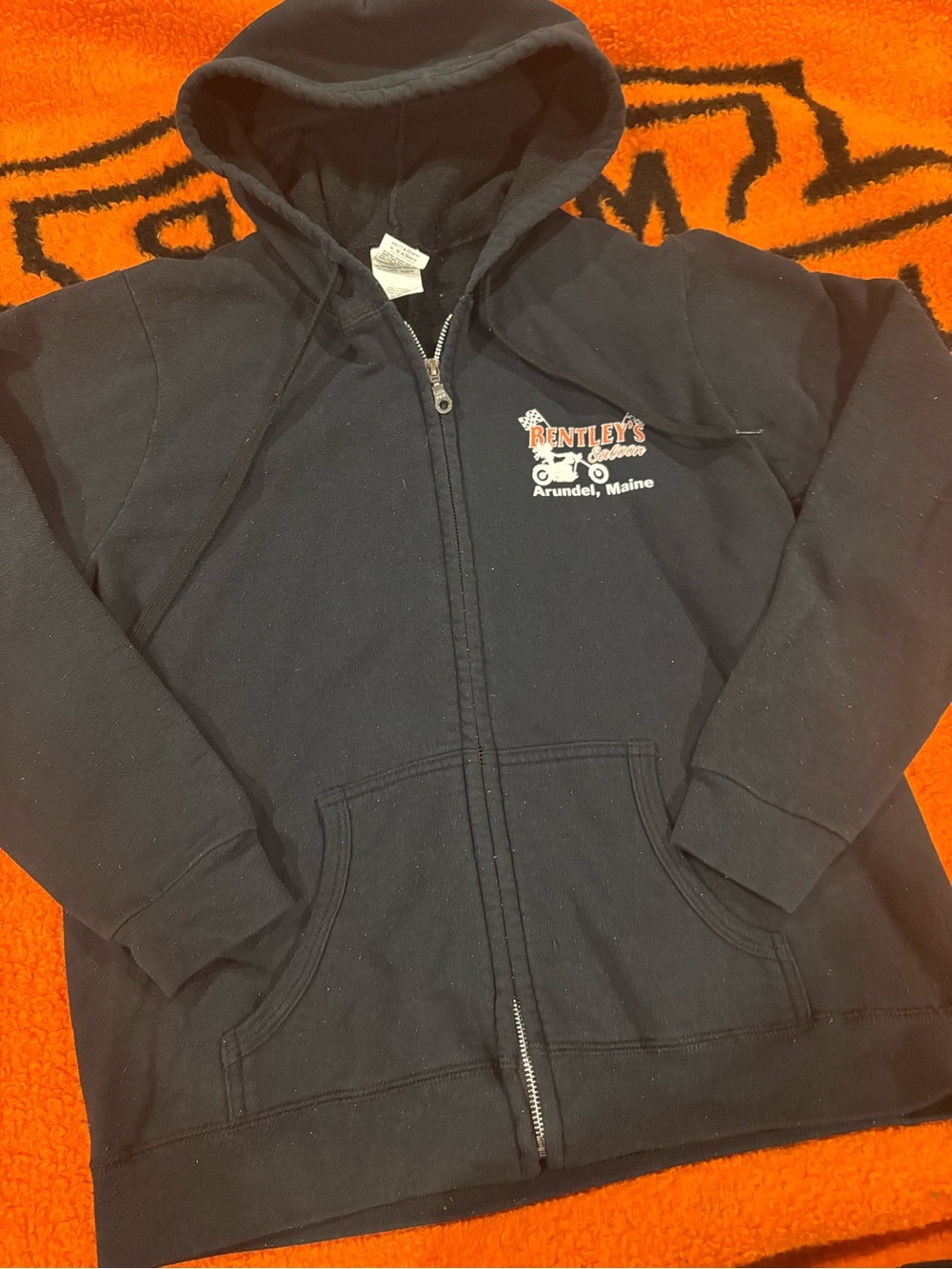 Bentley’s Saloon woman’s zip-up hoodie